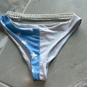 ROMWE Blue and White Star Bikini Bottom